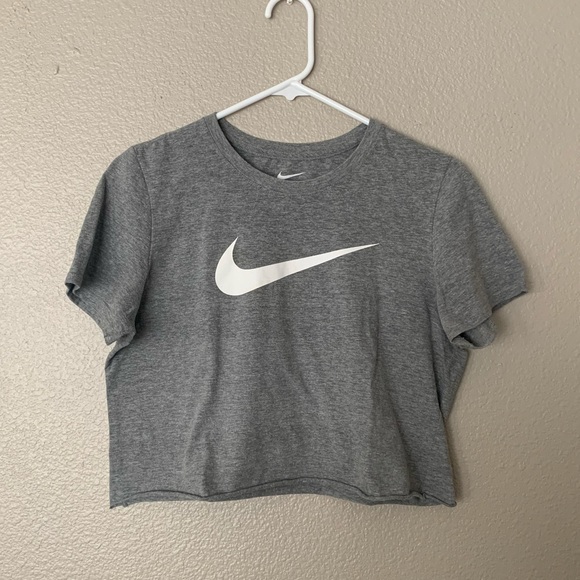 Nike Tops - Nike Heather Gray Crop Top